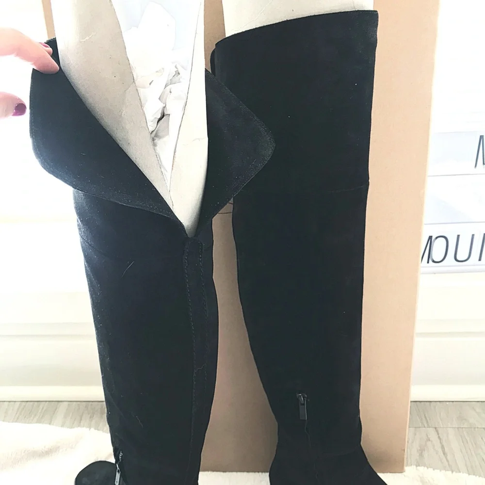 Joie Black Over-the-Knee Suede Boots